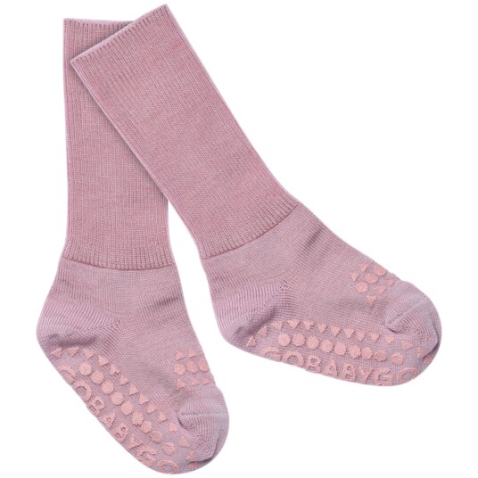 Gobabygo Rose Blush Non-Slip Strømper I Merino Ull 27-30