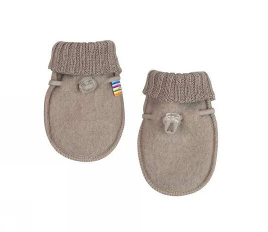 Brune votter i Softull | Joha | Baby | Sesame Mel | størrelse 70 | 100% Soft Ull til