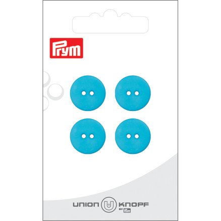 Prym flat plastknapp turkis 15 mm 4 stk Prym flat plastknapp turkis 15 mm 4 stk