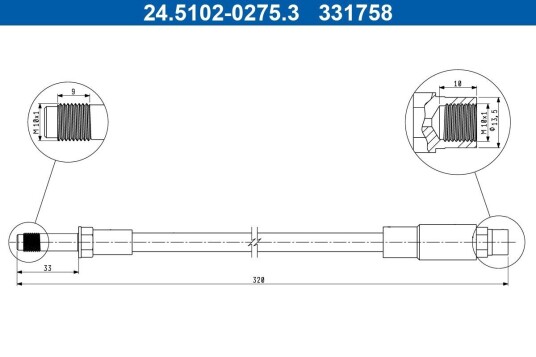 Bremseslange ATE 24.5102-0275.3