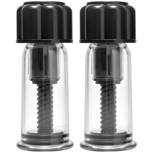 Master Series Maxxx Powerful Twist Nipple Suckers     - Svart