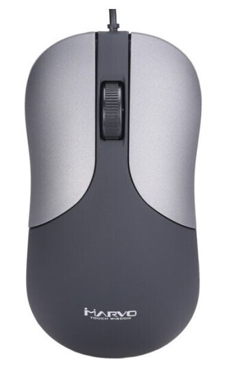 Marvo Marvo Mouse Dms002gy Mouse, 1200Dpi, Optical, 3 Cl., 1 Scroll, Gray, Office