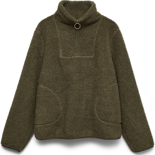 Vero Moda Vmflash Teddy Anorak Ent Khaki green XS Vero Moda Vmflash Teddy Anorak Ent Khaki green XS