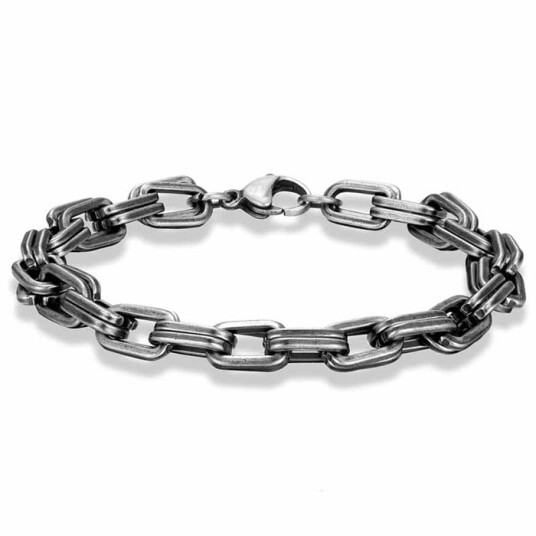 Old II oxy. stål armbånd Dobbel lenke Old II oxy. stål armbånd Dobbel lenke