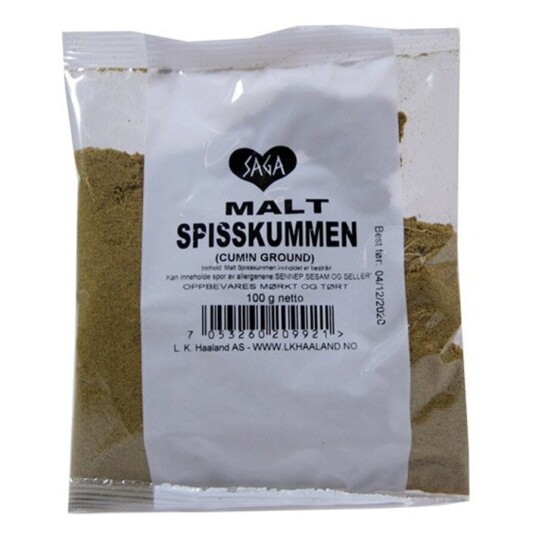 Saga malt spisskummen pose 60 g Saga malt spisskummen pose 60 g