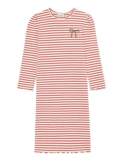 Minymo Dress Ls Rib Red 122