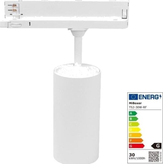 Synergy 21 Led 3Ph Skinne Spotlight 30W Cct Zigbee 30 24G Hvit Milight/Miboxer