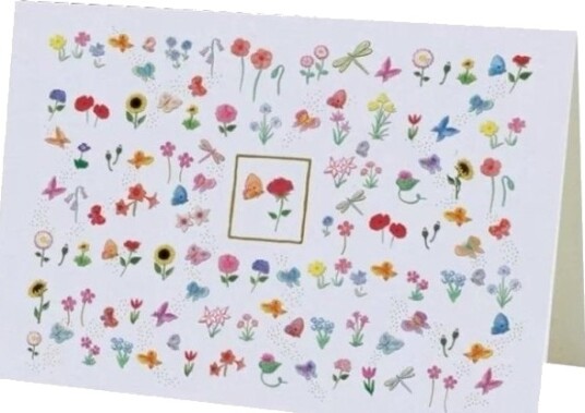 B6 Kort + Konvolutt Blomster