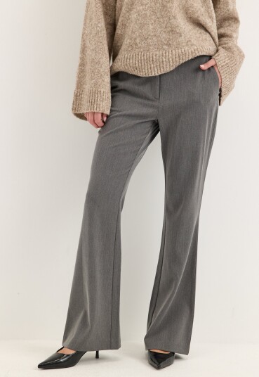 Bubbleroom Mid Waist Flared Suit Trousers