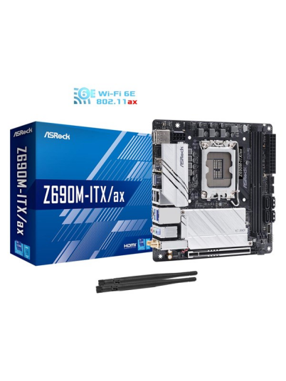 ASRock Z690M-ITX/ax - Intel Z690 - Intel LGA1700 socket - DDR4 RAM - ATX