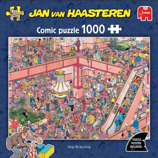 Jan van Haasteren Puslespill 1000 Brikker Shoppingkaos Jan van Haasteren Puslespill 1000 Brikker Shoppingkaos