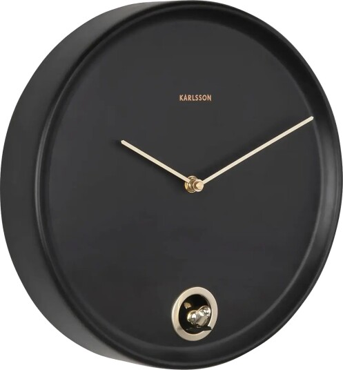 KARLSSON Wall Clock Esencia Cuckoo Black Black Ø 30 CM