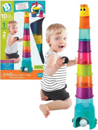 Bkids Stableleke med kopper, ball & hammer giraff Bkids Stableleke med kopper, ball & hammer giraff