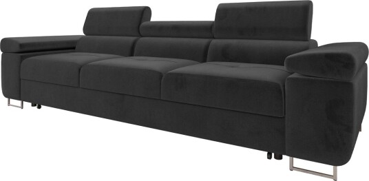 Gabina Sovesofa 3 seter i Plysj Svart