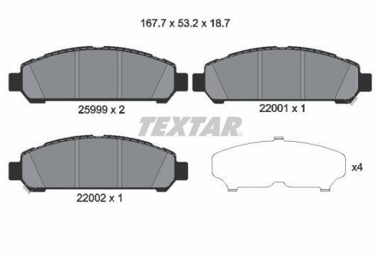 Bremseklosser TEXTAR 2599901