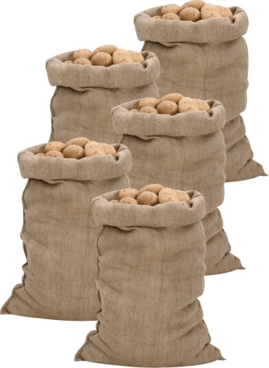  Jutesekker 5 stk 60x105 cm 100% jute 340 gsm 155783