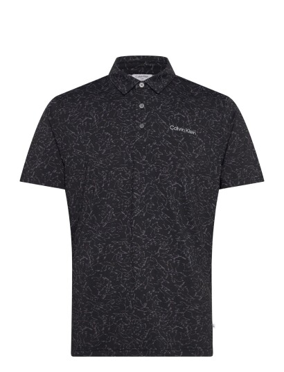 Calvin Klein Golf Springs Printed Polo Black L Calvin Klein Golf Springs Printed Polo Black L