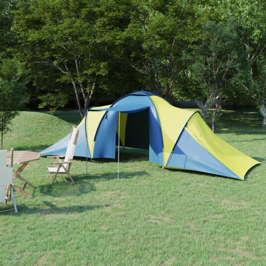 Campingtelt 6 personer blå og gul Campingtelt 6 personer blå og gul