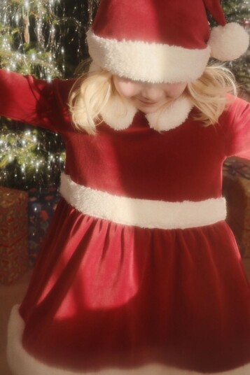 Konges Sløjd Red Dahlia Christmas Dress Grs 18 24 mdr