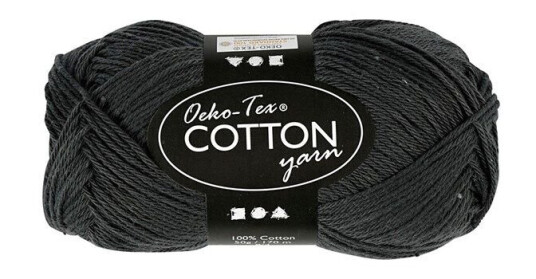 Creativ Company Cotton yarn Anthracite 50gr 170m Creativ Company Cotton yarn Anthracite 50gr 170m