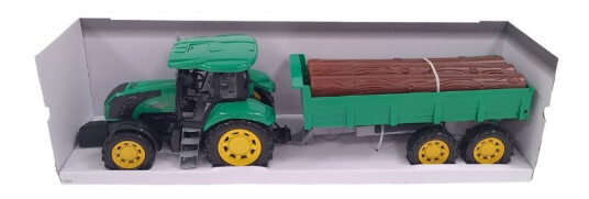 Traktor m/ tømmer og trelast Grønn Traktor m/ tømmer og trelast Grønn