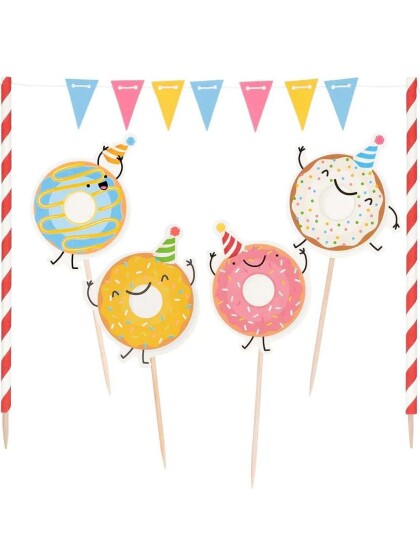5 Delers Kake Dekorasjonsett Donut Party