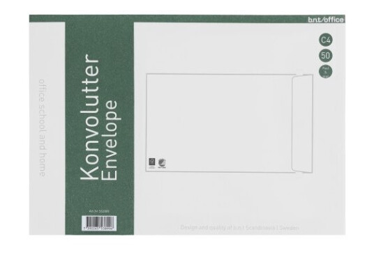 Kuverter C4p 90G Peel & Seal 229X324 Mm Hvid 50 Stk.
