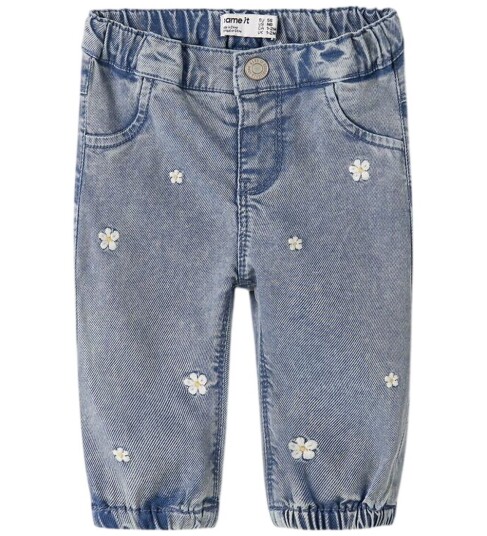 Name It Jeans   NbfRose   Light Blue Denim/Blomster   Name It   56   Jeans   Blå