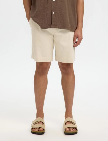 Selected Slhregular Harvey Summer Shorts Cream L
