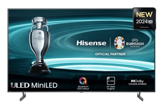 Hisense 55" U6NQ 4K ULED Mini LED QLED Smart TV med HDR og Wi-Fi Hisense 55" U6NQ 4K ULED Mini LED QLED Smart TV med HDR og Wi-Fi