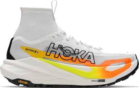 Hoka W Tecton X 4 Frost/Neon Tangerine