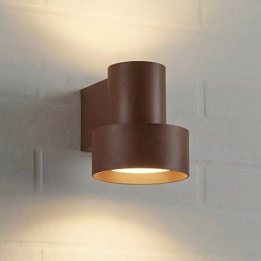 Utelampe Lucande Elune Brun / Rust Aluminium Moderne 12 13.4 Brun / Rust