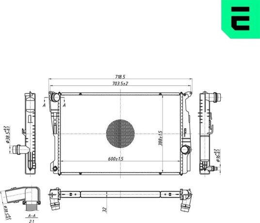 ERA 673525 Radiator motorkjøling