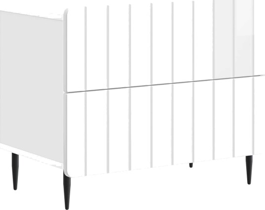  Nattbordskap Høgglans hvit 62 x 34,5 x 49,5 cm Konstruert tre