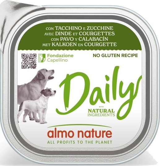 Almo Nature Daily Våtfôr Med Og Squash Kalkun 9 X 300 G