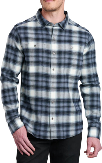 Kühl Men's Law Flannel Longsleeve Shirt Mineral Ice M, Mineral Ice