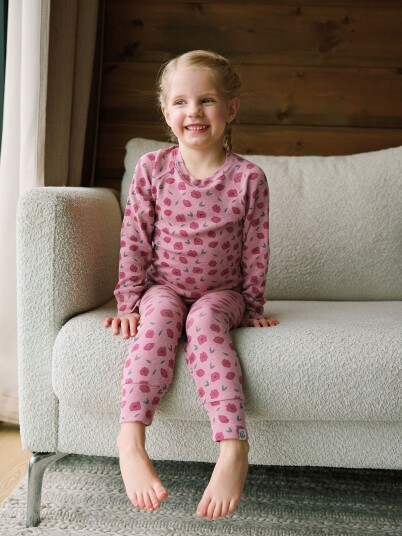 Gullkorn Idde Print Ullsett Rosa 140