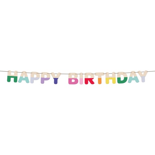 Folat Bokstavsgirlander Happy Birthday i tre 27786