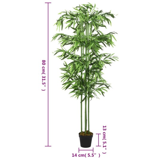 Kunstig bambustre 240 blader 80 cm grønn Kunstig bambustre 240 blader 80 cm grønn
