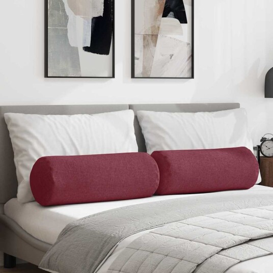 Bolster puter 2 pcs Vinrød Ø 25 x 70 cm stoff