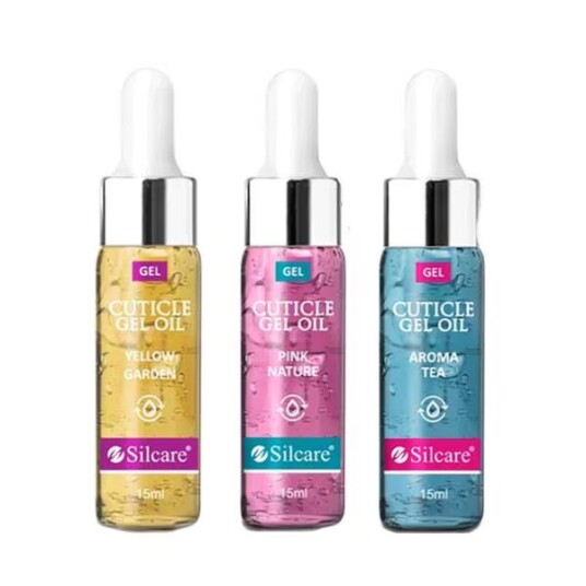 Silcare 3-pack Nagelbandsolja Cuticle Gel Oil Garden Nature Tea