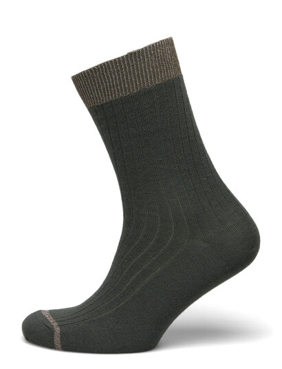 mp Denmark Erina Wool Rib Socks - Green - 37/39