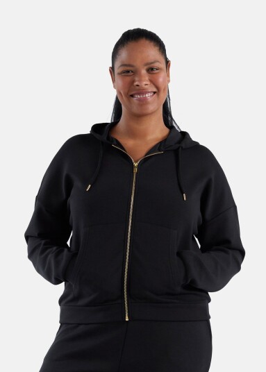 Q-Collection Tiamo W Hoody Full Zip Black 46 Hoodies