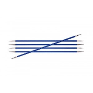KnitPro Zing Strømpepinde Messing 15cm 4,00mm / 5.9in US6 Sapphire