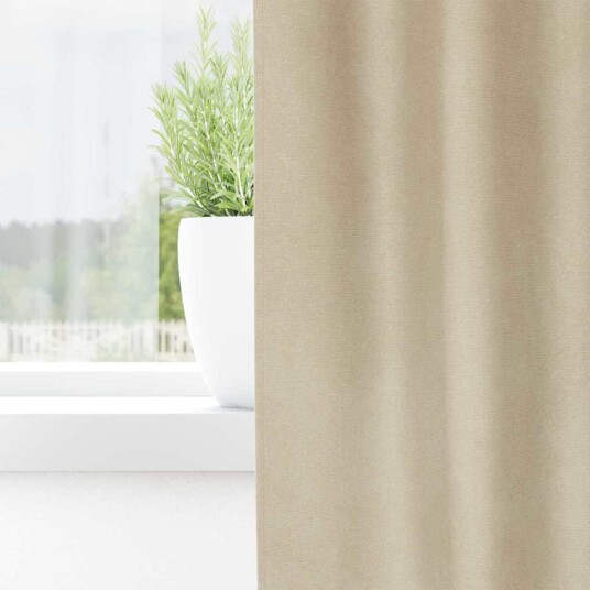 Gardiner med gardiner 2 pcs Krem 140 x 225 cm Fløyel