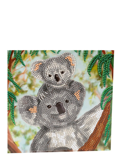 Crystal Art Baby Koala Kortsett Grey One Size