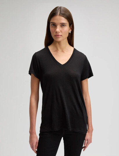 Lee Jeans V Neck Tee Black S x 00