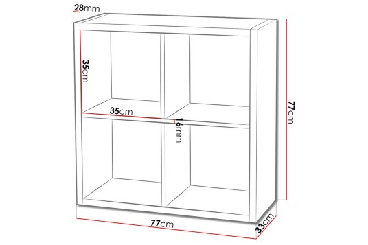 Franzine Bokhylle 77 cm Hvit Franzine Bokhylle 77 cm Hvit