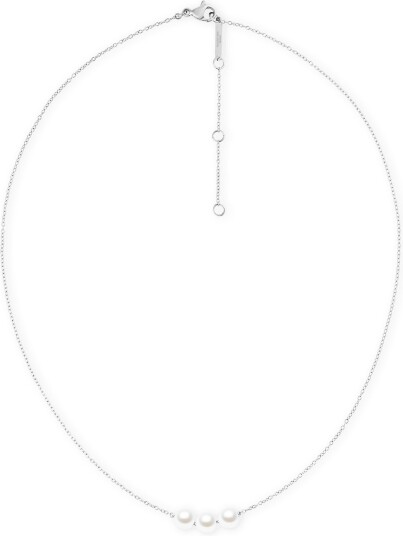 Silver Necklace Pearl Trio | DW