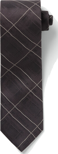 Septa Jaquard Print Tie   Aubergine